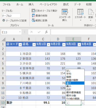 最大を選択した画像